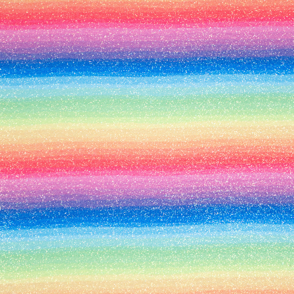 Rainbow Stripe Glitter Felt Over The River Felt