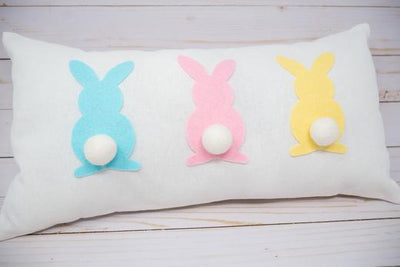 Easy Felt SVG Bunny Decor Pillow