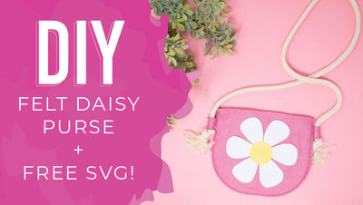 DIY Girl's Felt Daisy Purse + FREE SVG!