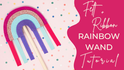Rainbow Felt & Ribbon Wand DIY