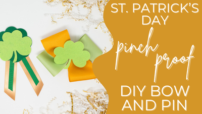 Pinch Proof Bow and Pin for St. Patrick's Day